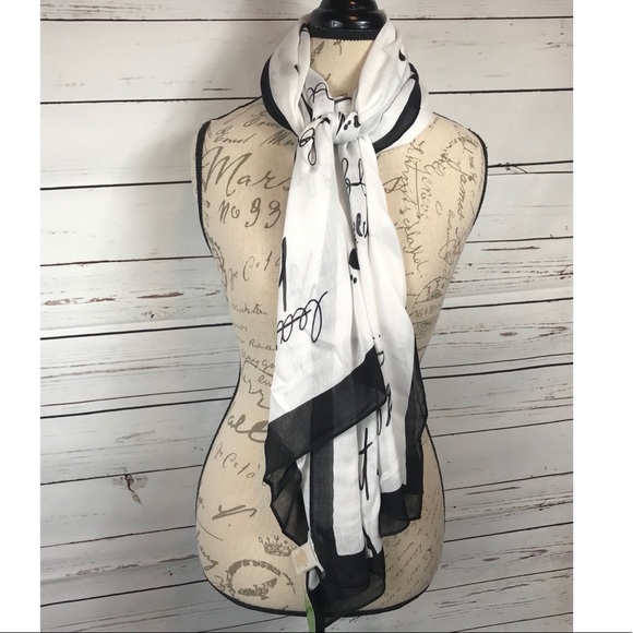 kate spade Accessories - Kate Spade New Resolutions Scarf-Black/White